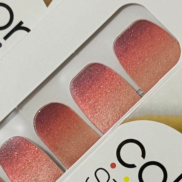 New Color Street “Solar Flare” Burgundy to Copper Shimmering Glitter Nail Strips - Picture 1 of 1